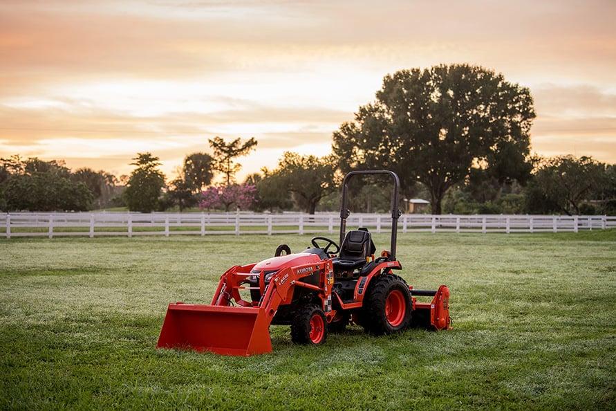 Tractor out in a field