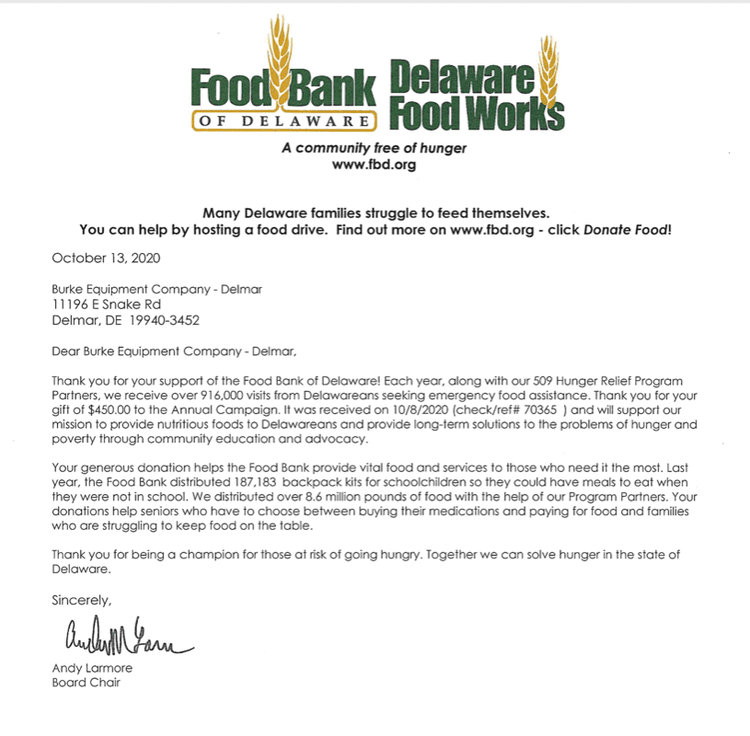 Food Bank of Delaware – DelMar