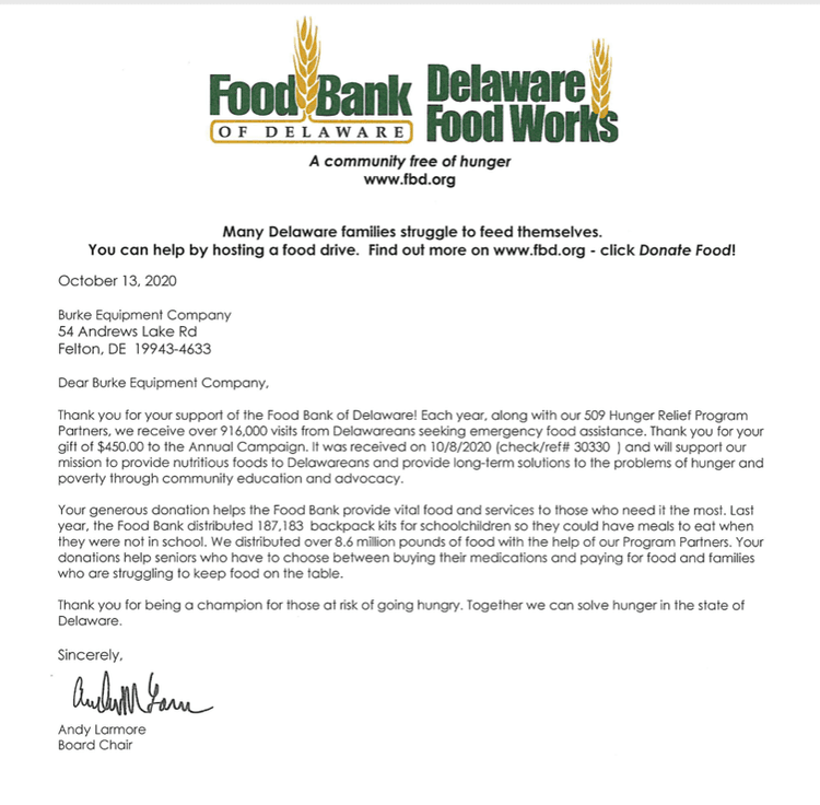 Food Bank of Delaware – Felton