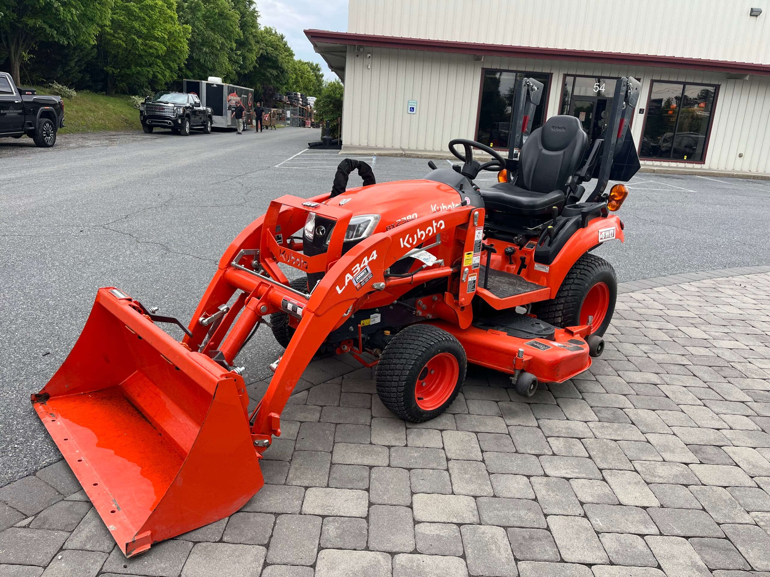 Kubota tractor on Burke lot