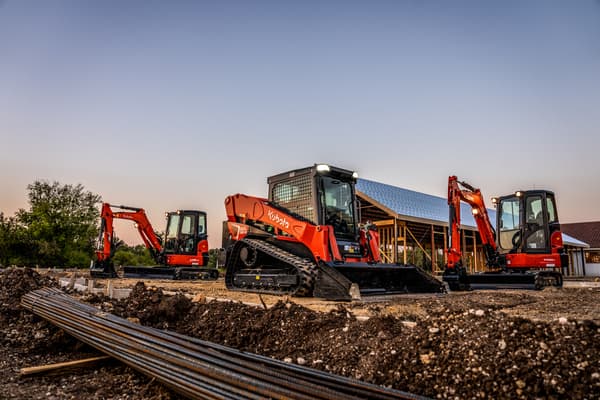 Kubota construction equipment on job site